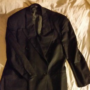 made in Canada, virgin wool, black sport coat